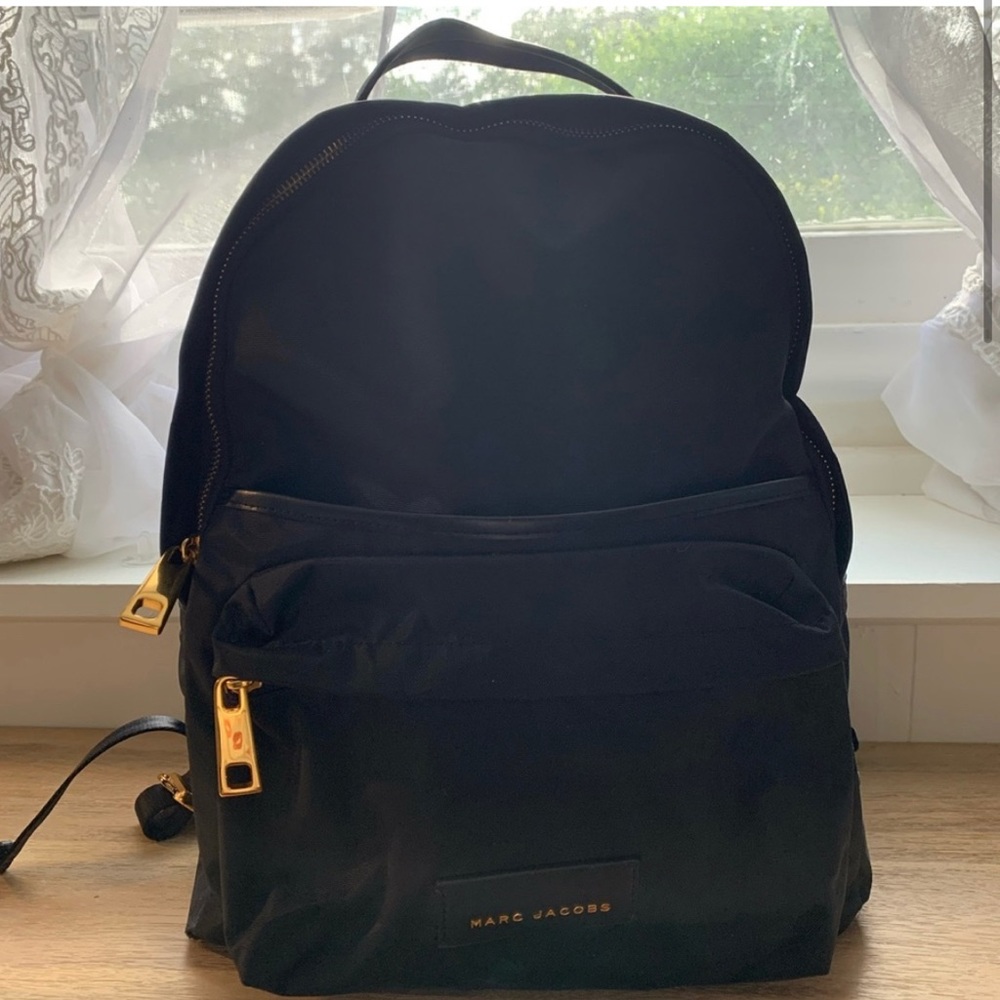 Marc Jacobs Nylon Varsity Medium Sized Black Backpack